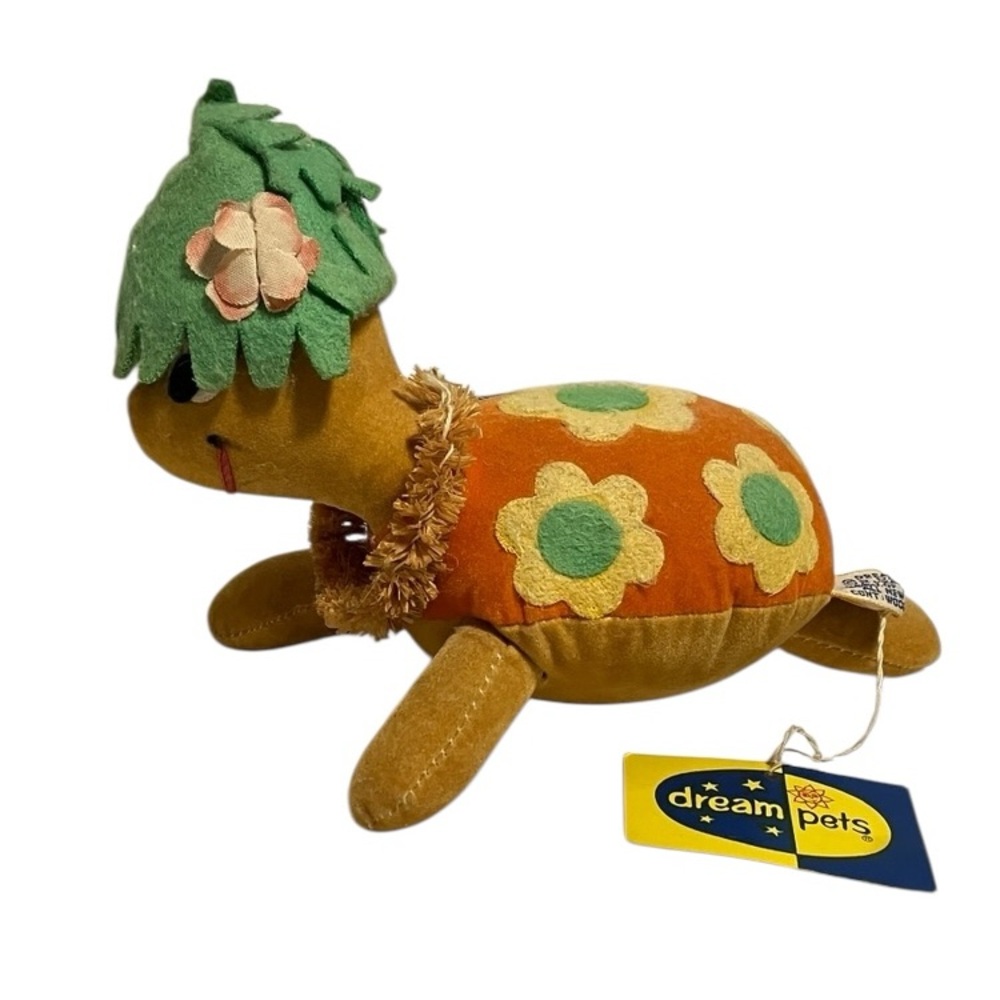 Vintage R. Dakin Dream Pets Honolulu Harry Turtle Plush w Tag